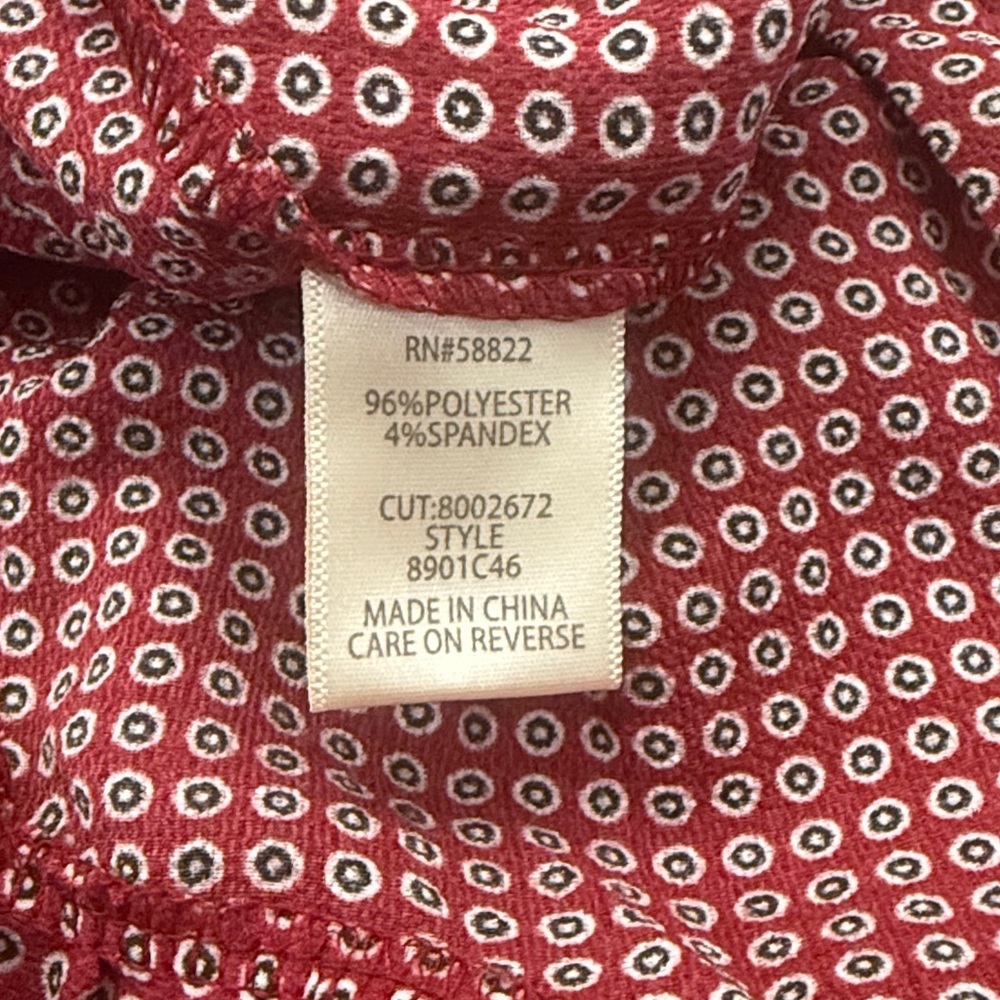 Max Studio Red Patterned Jumpsuit - Picture 10 of 10